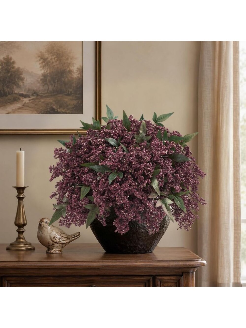 6 Pcs 17" Realistic Berry Stems & Nandina Branches for Fall Home Decor - Picture 8 of 9